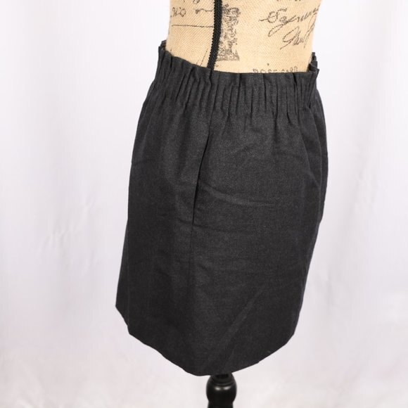 J. Crew Charcoal Grey Wool City Mini Skirt 4 - Picture 7 of 9